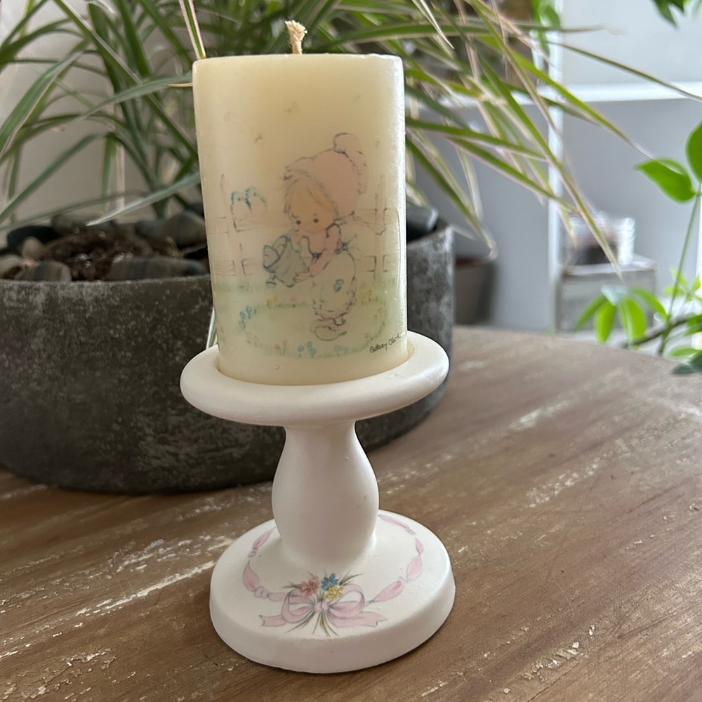 Hallmark Betsey Clark vintage candle with holder.
